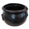 Black Jumbo Witches Cauldron Large Kettle Halloween Candy Bucket Trick Treat 10" - Image 3