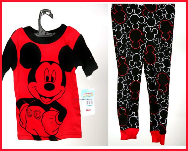 Disney Jr Mickey Mouse Pajamas boys Sleep set 2pc BNIP Soft Cotton Toddler baby