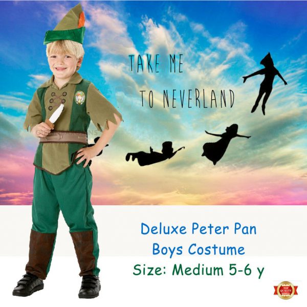 Disney Peter Pan Costume Boys Story Book Neverland Robin Hood 5-6y Child Hero - Image 3