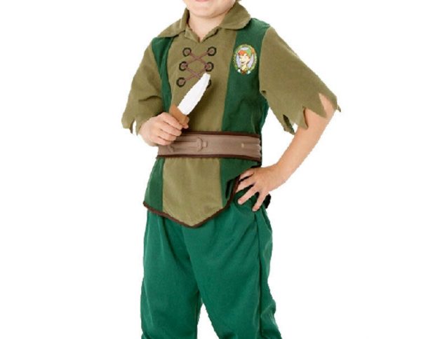 Disney Peter Pan Costume Boys Story Book Neverland Robin Hood 5-6y Child Hero - Image 4