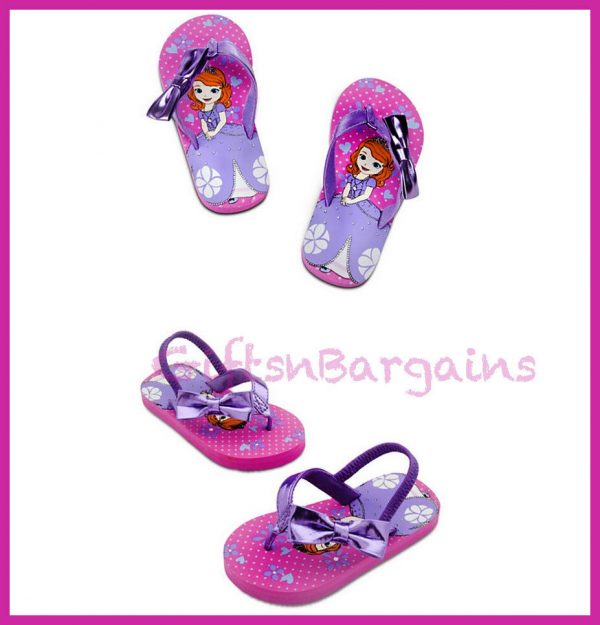 Disney Store Girl Sofia the First Sandal Flip Flops Beach Thong Slipper 5-6/7-8 - Image 3