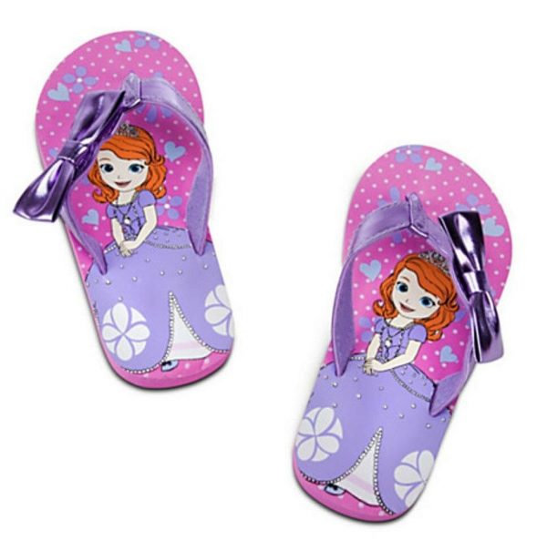 Disney Store Girl Sofia the First Sandal Flip Flops Beach Thong Slipper 5-6/7-8 - Image 4