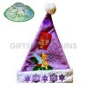 Disney Tinkerbell Hat 16″ Purple Velour Christmas Holiday Character Embroidery - Image 3