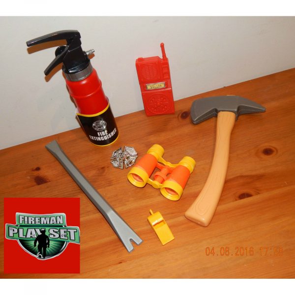 Fireman Role Play Tool Set Boy Toy Xmas Gift Fire Station Rescue Game 7 Pc Kid - Image 9