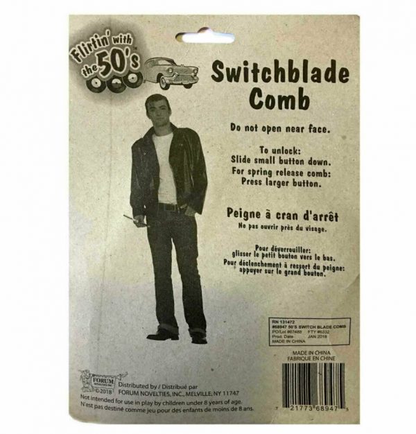 Grease 50s Switch Blade Knife Flick Comb Rock Roll Teddy Boy Costume Accessory - Image 5