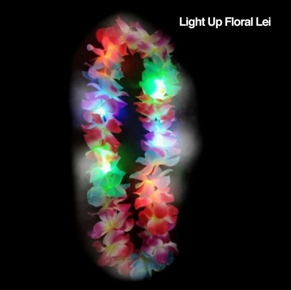 Hawaii Island Party LED Light-up colour Lei Luau Flashing Flower Garland Hula - Image 4