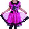 Lil Miss Kitty Halloween Pink Cat Witch Costume S:S(6)/M(8) Girls Fancy Dress - Image 4