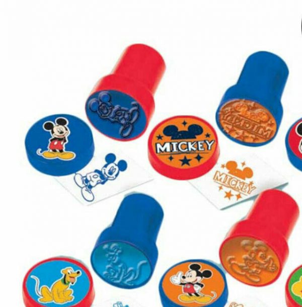 MICKEY MOUSE BIRTHDAY PARTY FAVOURS INK STAMPERS X 6 PCS LOOT BAG FILLER BOY - Image 3