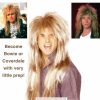 Punk Hard Rocker 80s Mega Mullet Wig 1980s Blonde Spiky Long Hair Bowie Stewart