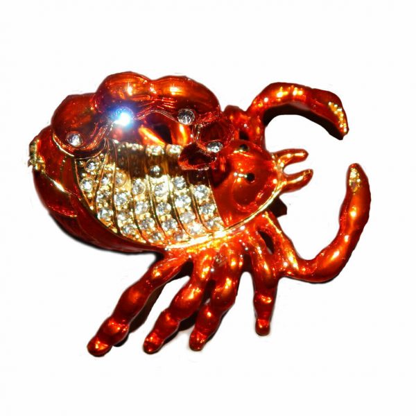 Womens Gift Jewellery Trinket Holder Scorpion Jewelled ornament holder with box - Image 3