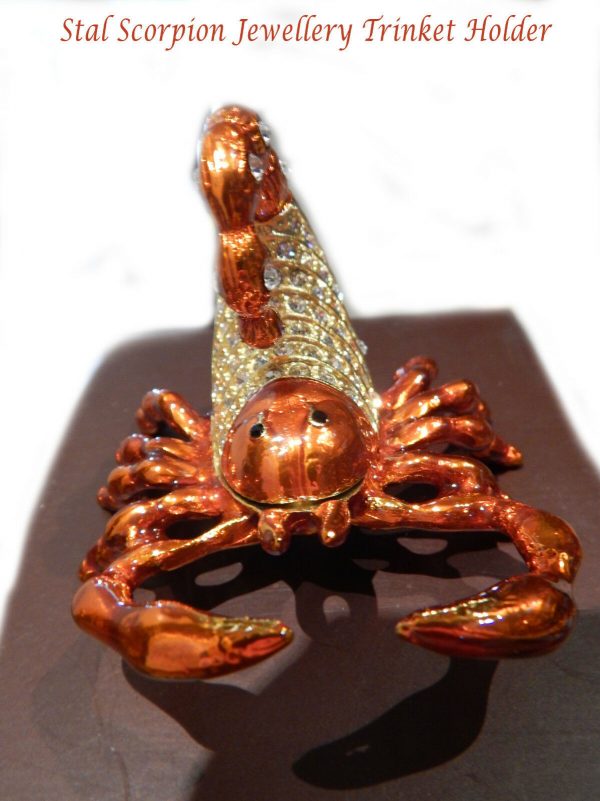 Womens Gift Jewellery Trinket Holder Scorpion Jewelled ornament holder with box - Image 5