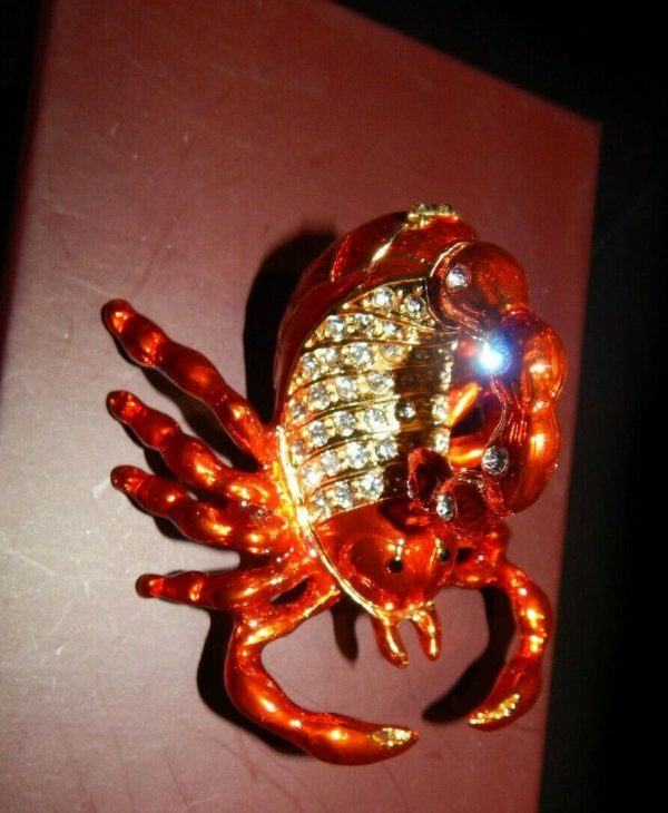 Womens Gift Jewellery Trinket Holder Scorpion Jewelled ornament holder with box - Image 8