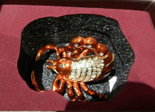 Womens Gift Jewellery Trinket Holder Scorpion Jewelled ornament holder with box - Image 10