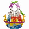 Wooden Educational Toy Noah's Ark Balancing Game Child Kid Shape Sorter Animals