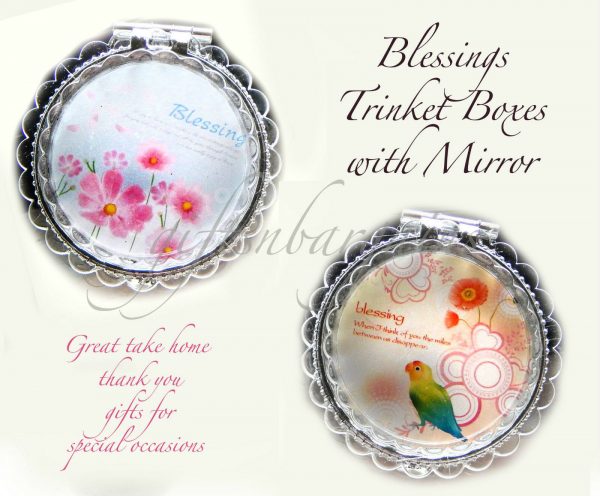 6 Jewellery Trinket Box Favour Bonbonniere Wedding Christening Birthday Keepsake