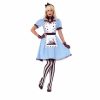 ALICE IN WONDERLAND DARK TEA PARTY COSTUME DELUXE ADULT HALLOWEEN FANCY DRESS - Image 3