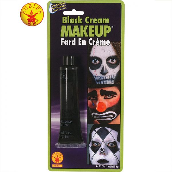 Black Cream PROFESSIONAL STAGE MakeUp Tube Halloween Costume Zombie Witch Ghoul