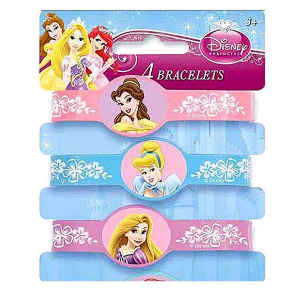 Disney Princesses Birthday Party Favours Girls Bracelets 4 pack, loot bag filler - Image 3