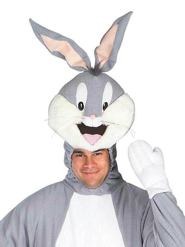 Mens Easter Bunny Rabbit Costume Adult Bugs Cartoon Looney Tunes Jumpsuit Mascot - Image 3