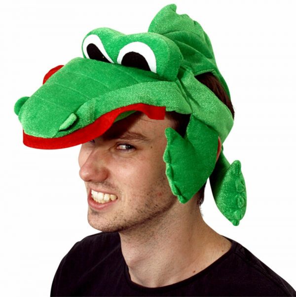 Peter Pan Tic Toc Crocodile Hat Plush Costume Accessory Alligator Green Adult