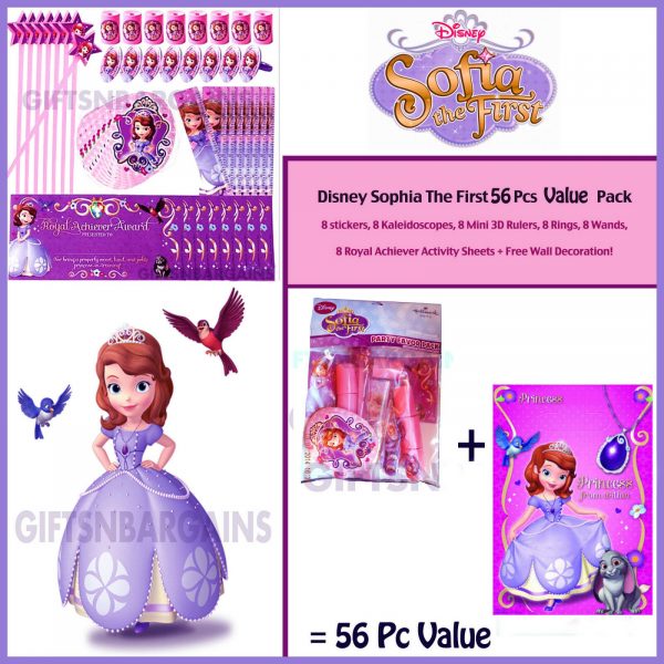 Sofia The First Birthday Party Supplies Favour Pack w/ Loot Bags Disney Princess - Image 3