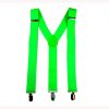St Patrick Neon Green Suspenders Braces Irish Leprechaun Hens Party 80s Costume - Image 6