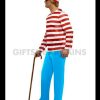 Where’s Wally Waldo Adult Costume Men’s Book Week Character Hat Top Pant Glasses - Image 3