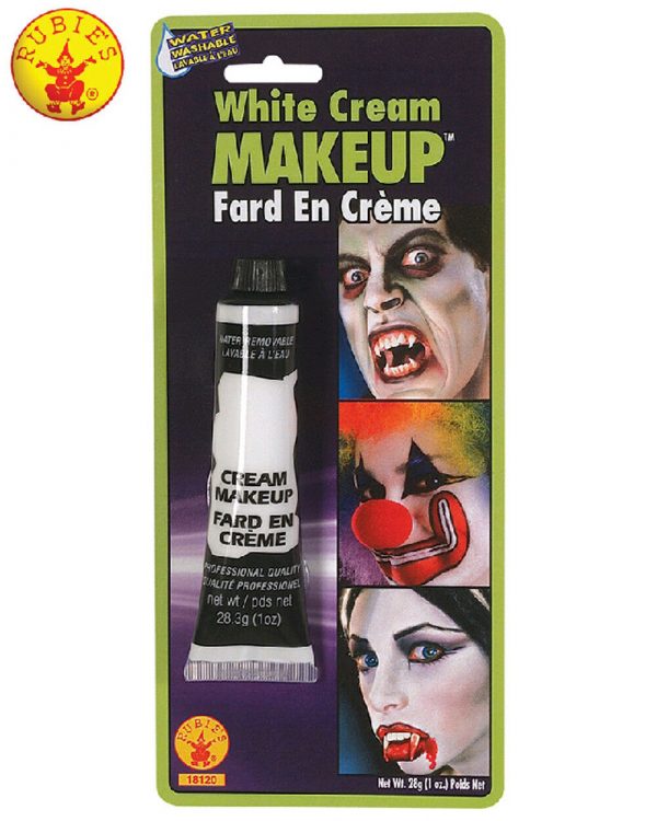 White Cream Make Up Tube Halloween Costume Accessory Vampire Zombie Clown Ghost
