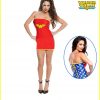 Wonder Woman Tube Dress Adult Super Heroine Costume Licensed Diana Prince S/M