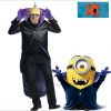 Adult Minion Dracula Halloween Costume Despicable Me Cape w Gloves H/pce teeth++ - Image 4