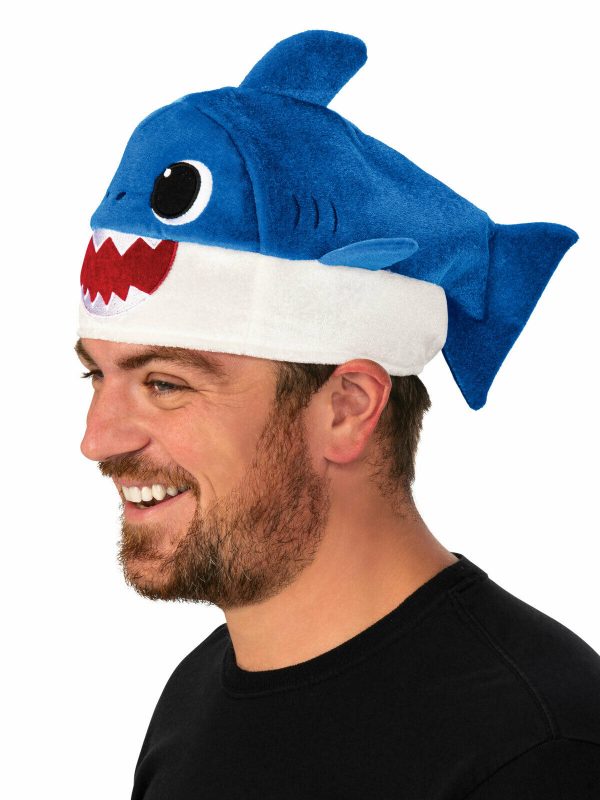 Baby Shark Daddy Mummy Adult Plush Hat w Song Beanie Costume Accessory Pink Fong - Image 10