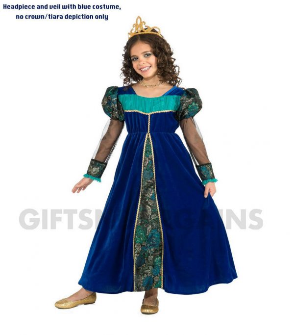 Camelot Princess Queen Royal Costume Girls Medieval Renaissance  Book Week S: M - Image 6