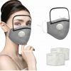 Cotton Face Mask Washable Reusable 2/5 PM2.5 Filters w Eyes Shield Anti Dust AU - Image 7