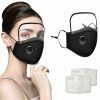 Cotton Face Mask Washable Reusable 2/5 PM2.5 Filters w Eyes Shield Anti Dust AU - Image 8