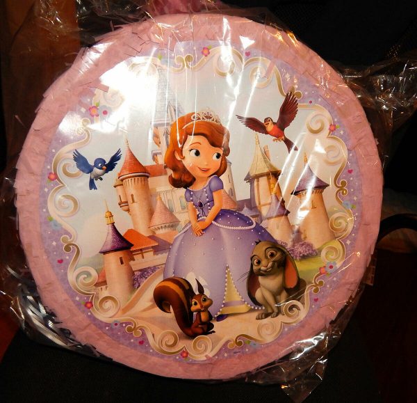 Disney Sofia The First Birthday Party Supplies Pinata Game 18x18" Round Pinyata - Image 5