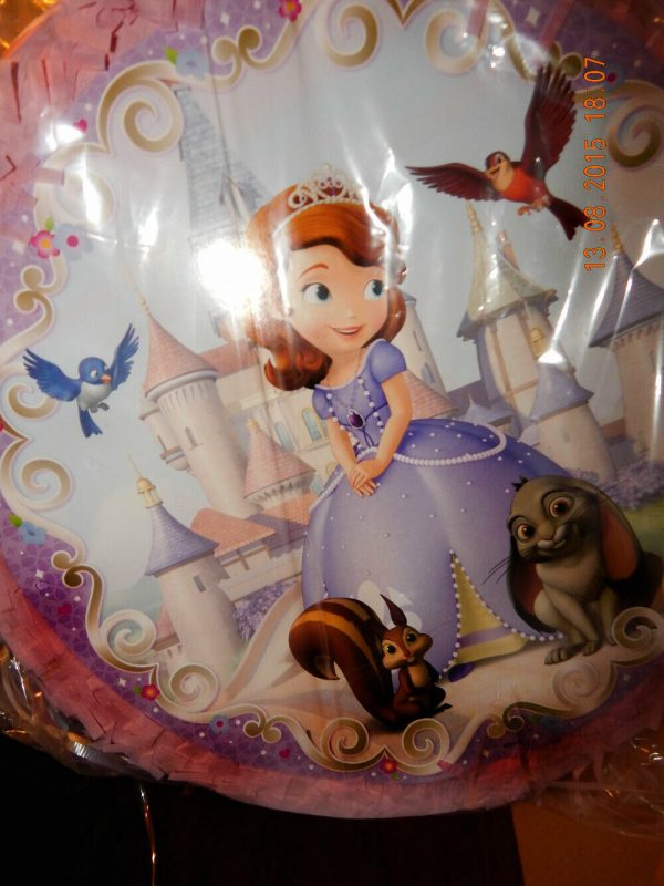 Disney Sofia The First Birthday Party Supplies Pinata Game 18x18" Round Pinyata - Image 6