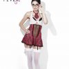 Fever Student Dress Crotchless Panties Tie & Suspenders Adult Sexy Lingerie S/L