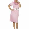 Frenchy Grease Costume Pink Beauty School 1950s 1970s Fancy Dress w Belt License - Image 3