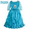 Frozen Elsa Anna Girls Sleep Gown Nightie Blue Dress Princess Costume 2-9 CHILD