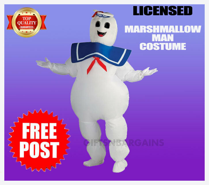 Ghostbusters Inflatable Stay Puft Marshmallow Man Ghost Sailor Adult Costume