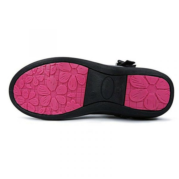 Girls School Shoes Formal Footwear Sz 9-13 Mary Jane Style Cushioned Black PU - Image 4