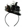 Hollywood Dlxe Glitter Black Top Hat Silver Spring Racing Fascinator Ladies NYE - Image 4