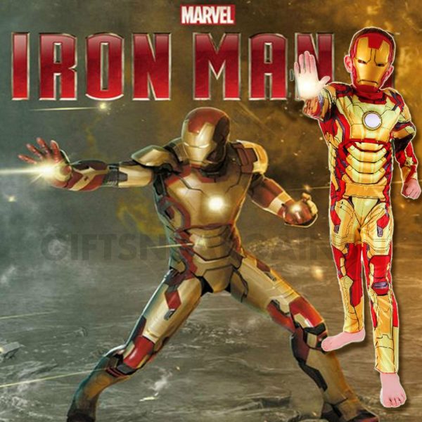Iron Man 3 Boys Costume Avengers Muscle Chest Super Hero Dlx S:M (5-7y) Ironman - Image 3