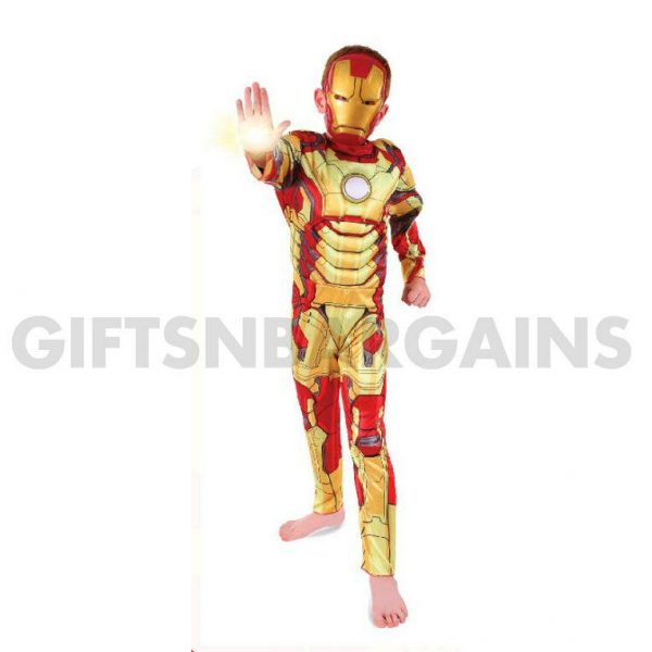 Iron Man 3 Boys Costume Avengers Muscle Chest Super Hero Dlx S:M (5-7y) Ironman - Image 4