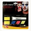 Killer Clown Cream MakeUp Kit 9 Pc Horror Special FX Halloween Face Paint Circus - Image 3