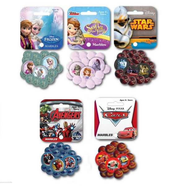 Licensed Kids Marbles – Frozen, Sofia, Cars, Star Wars or Avengers