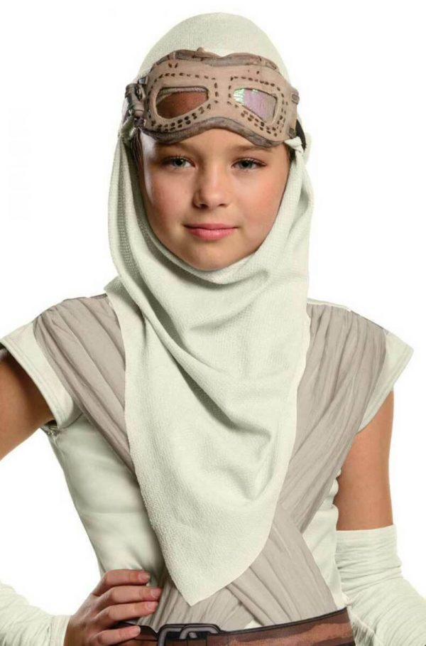 Licensed Star Wars Girls Rey Hood & Mask Child Kids Halloween Fancy Dress - Image 3
