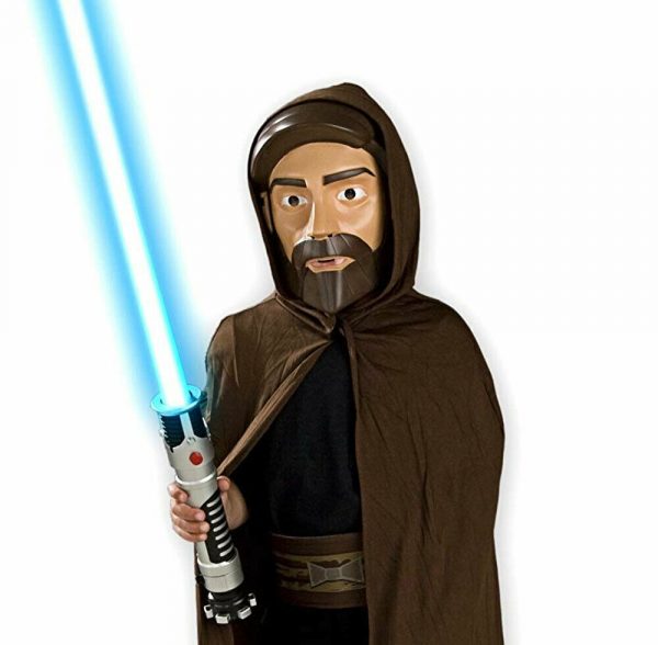 Star Wars Obi Wan Kenobi Costume Accessory Kit Boy Child Light Sabre Mask Cloak - Image 4