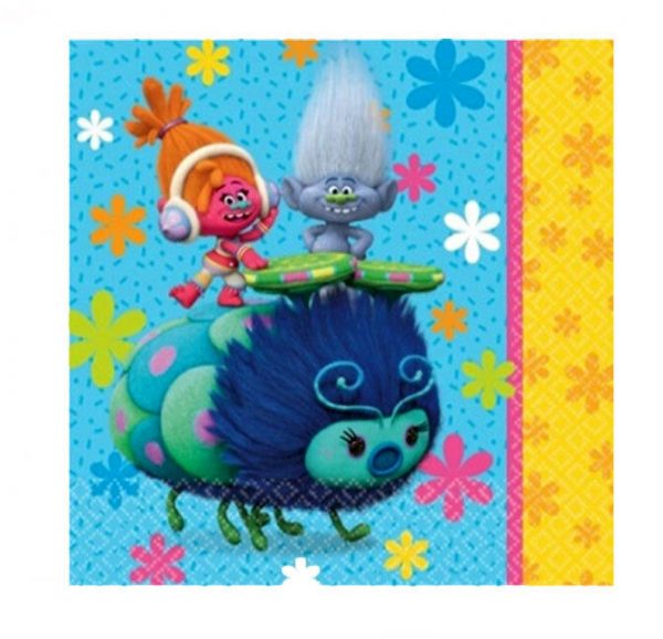 Trolls Birthday Party Pack 8 Guests Plates Cups Napkins Cutlery Table Cover - Image 5