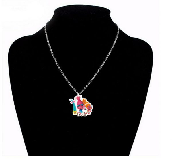 Trolls Poppy Chain Necklace 16" Girls Christmas Gift Stocking Filler Jewellery